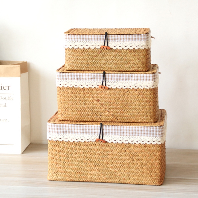 Seaweed Snack - Seaweed Woven Box Grass Basket with