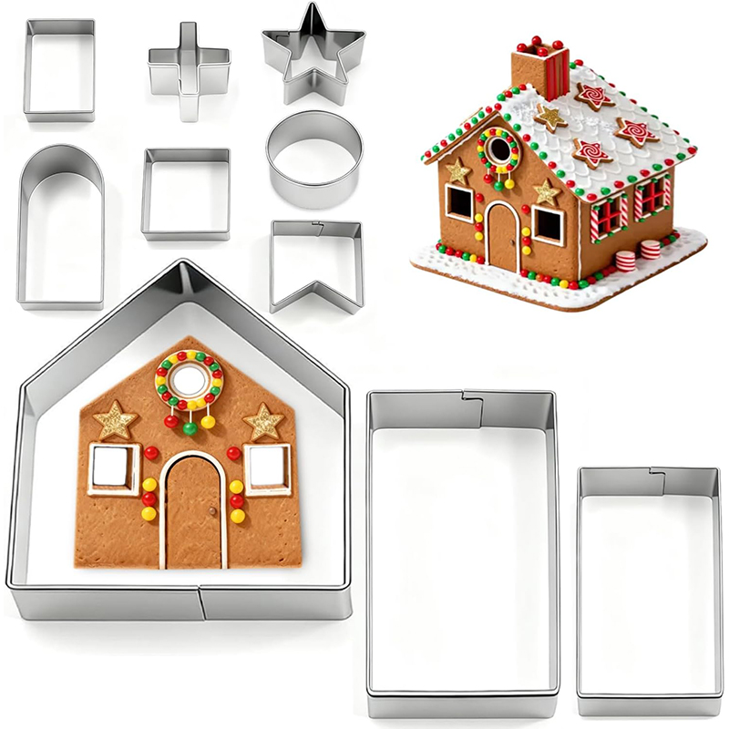 Cookies Pack - 10Pcs Gingerbread House Cookie Cutters Set
