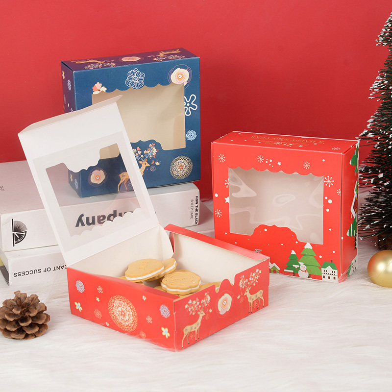 10/5Pcs Christmas Cookie Box w - Chocolate Snack 评论和价格
