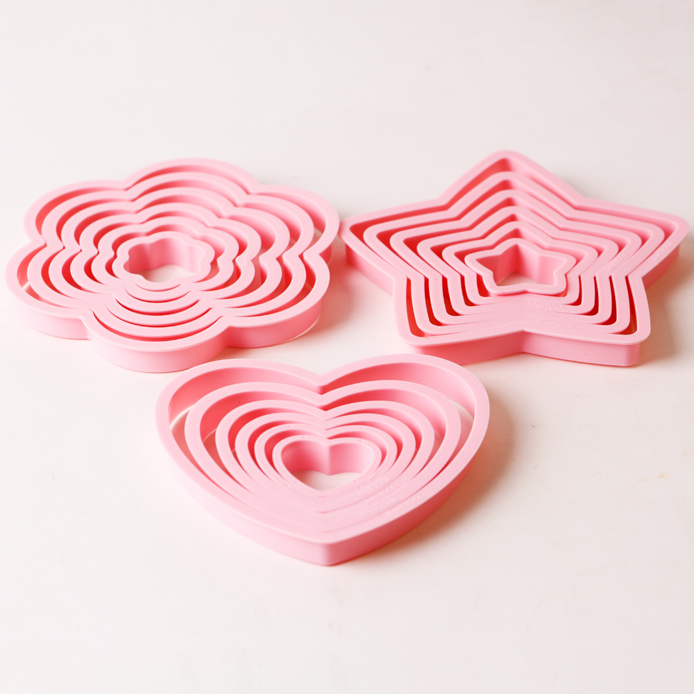 1set/3sets Pink Heart Star Flo - Cookies Pack 评论和价格