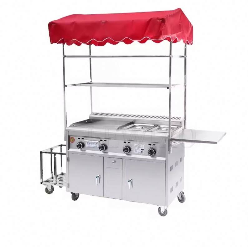 Mobile Food Cart Trailer Stain - Food Snacks Catering 评论和价格