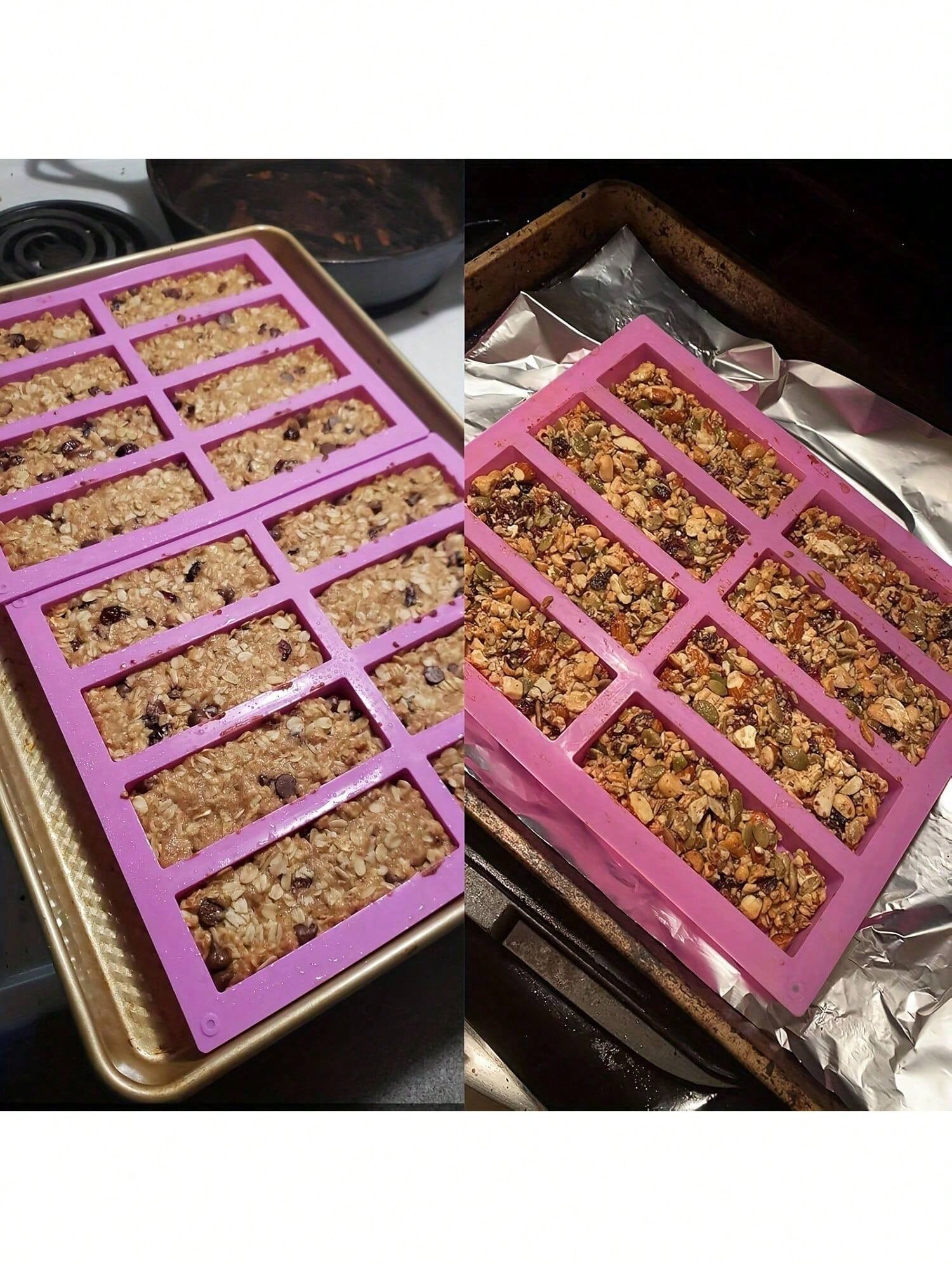 1pc Silicone Granola Bar Mold, - Protein Bar 评论和价格