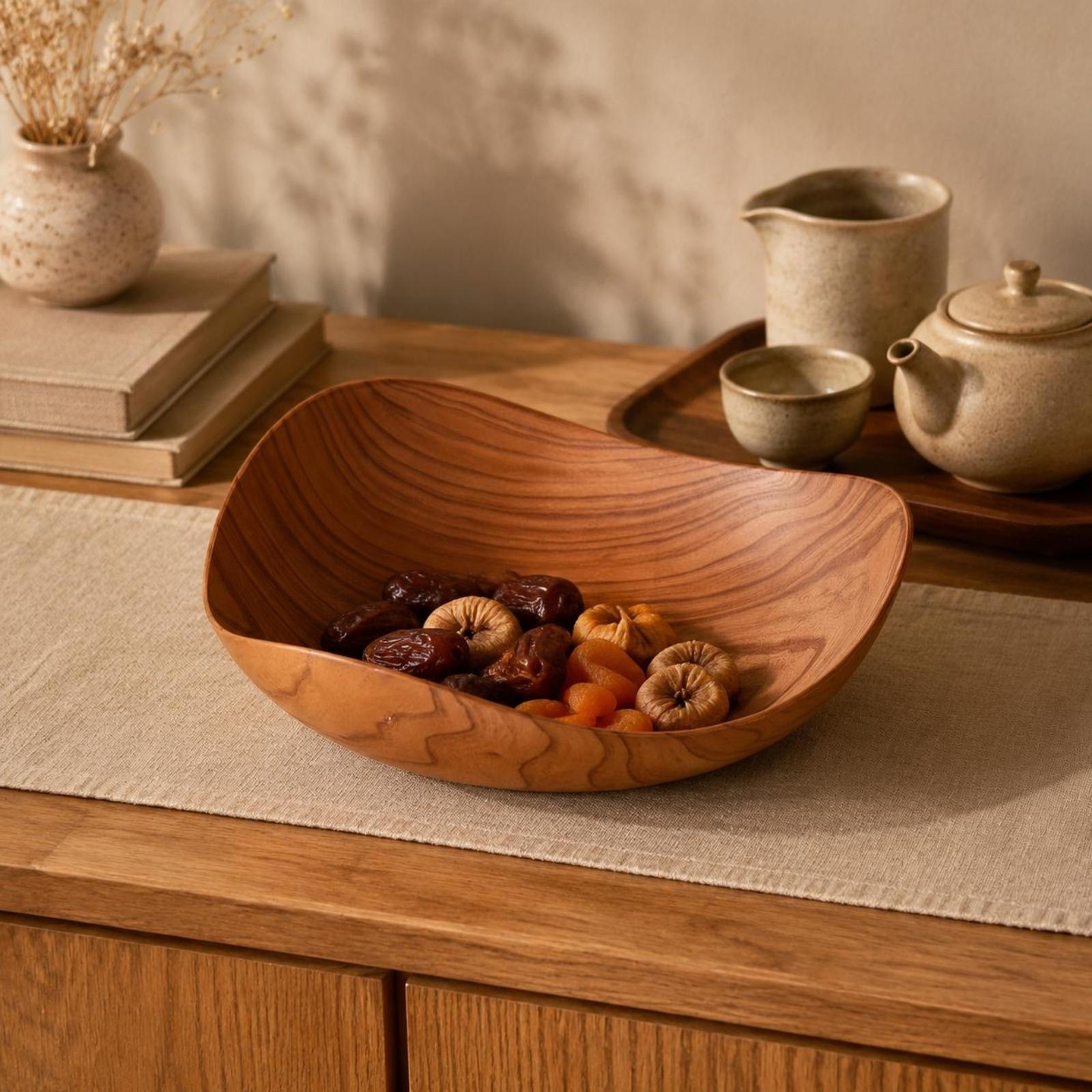 Wood Grain Plastic Fruit Platt - Dried Fruit 评论和价格