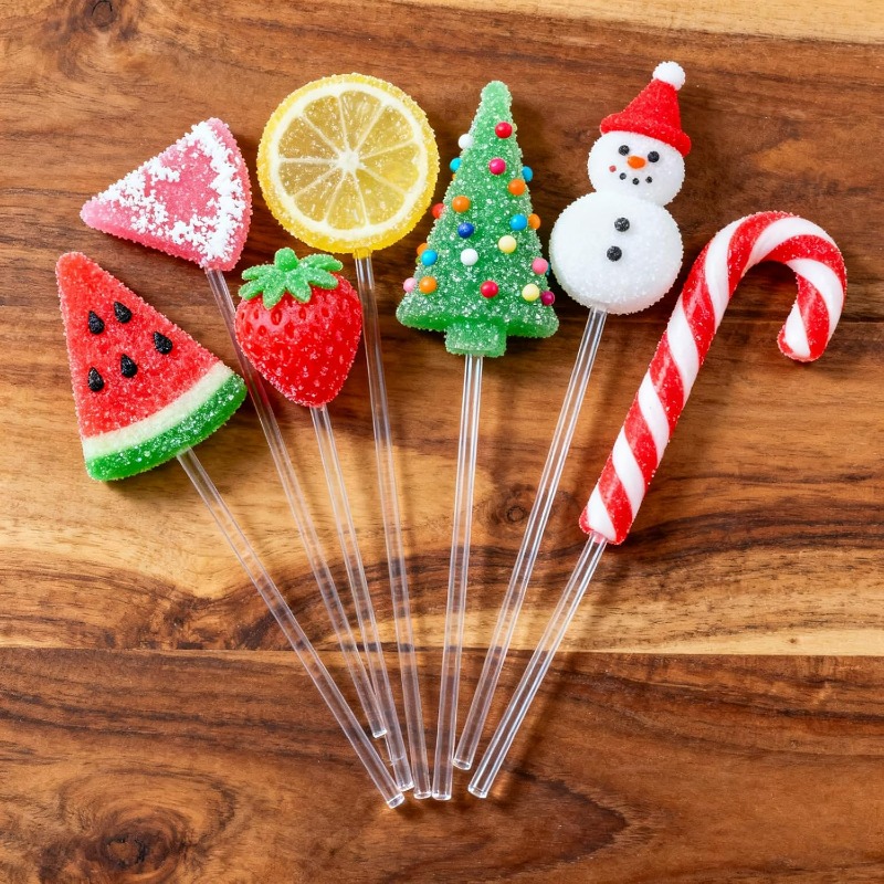 20/100pcs Acrylic Lollipop Sti - Chocolate Snack 评论和价格