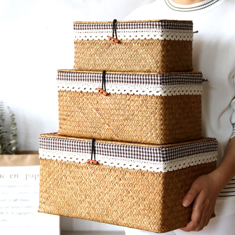Seaweed Woven Box Grass Basket - Seaweed Snack 评论和价格