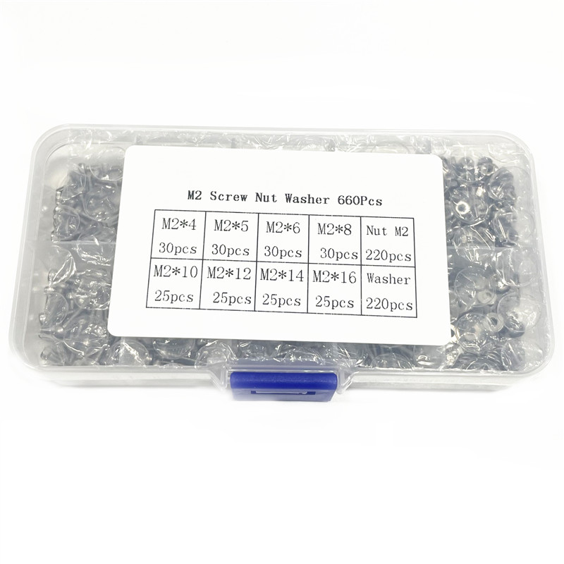 1 Box/660PCS M2*4 5 6 8 14 16M - Nuts Mix 评论和价格