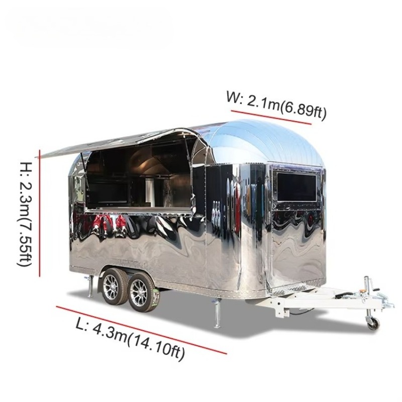 Food Truck Trailer Mobile Ice  - Popcorn 评论和价格