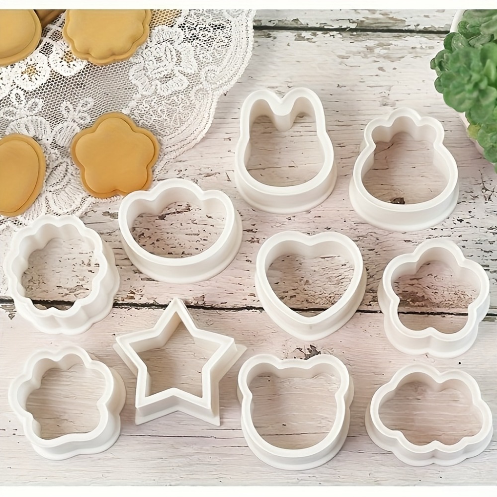 10Pcs Cookie Biscuit  Cutters  - Cookies Pack 评论和价格