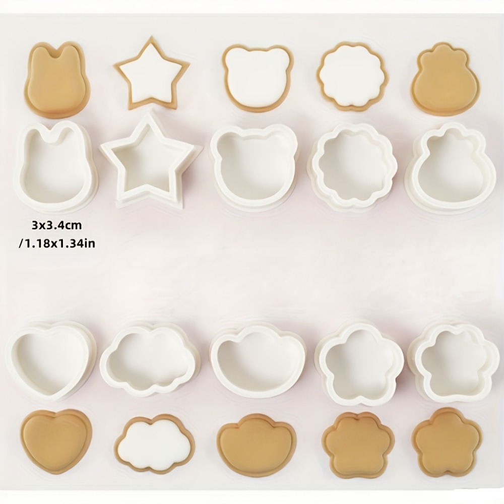 10Pcs Cookie Biscuit  Cutters  - Cookies Pack 评论和价格