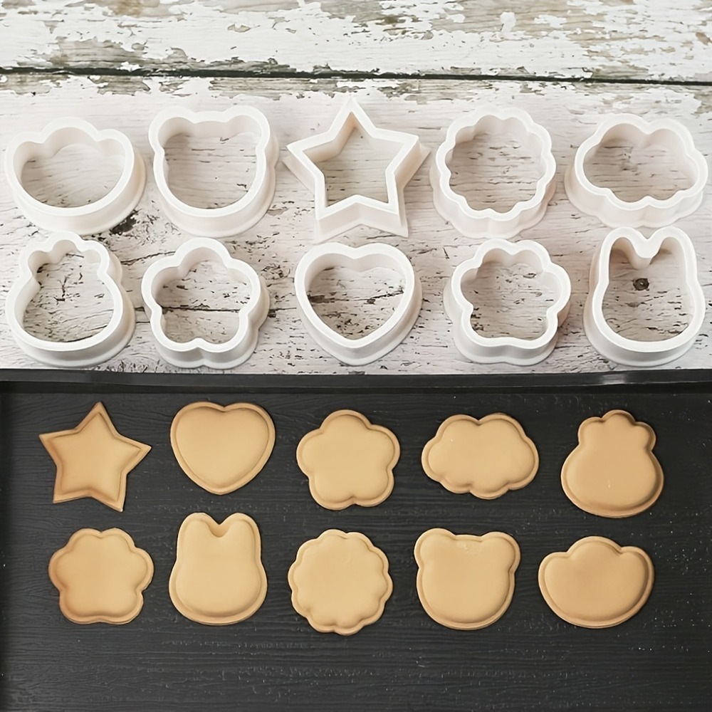 10Pcs Cookie Biscuit  Cutters  - Cookies Pack 评论和价格