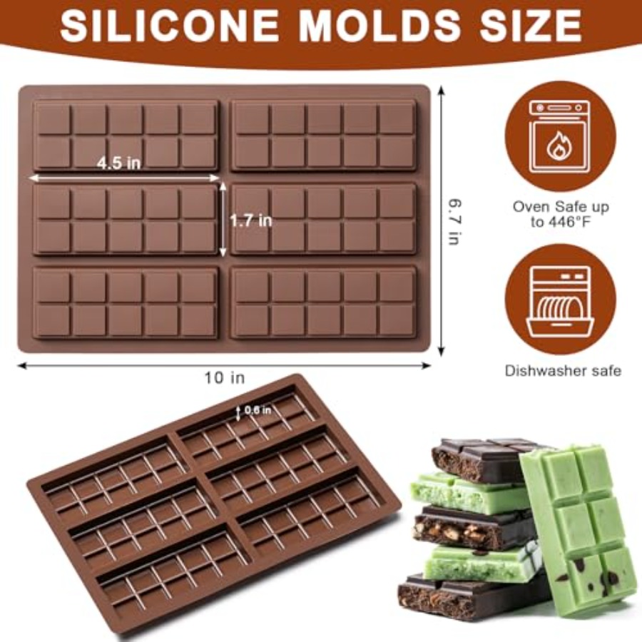 Chocolate Bar Mold Non-Stick C - Chocolate Snack 评论和价格