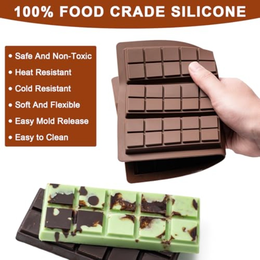 Chocolate Bar Mold Non-Stick C - Chocolate Snack 评论和价格