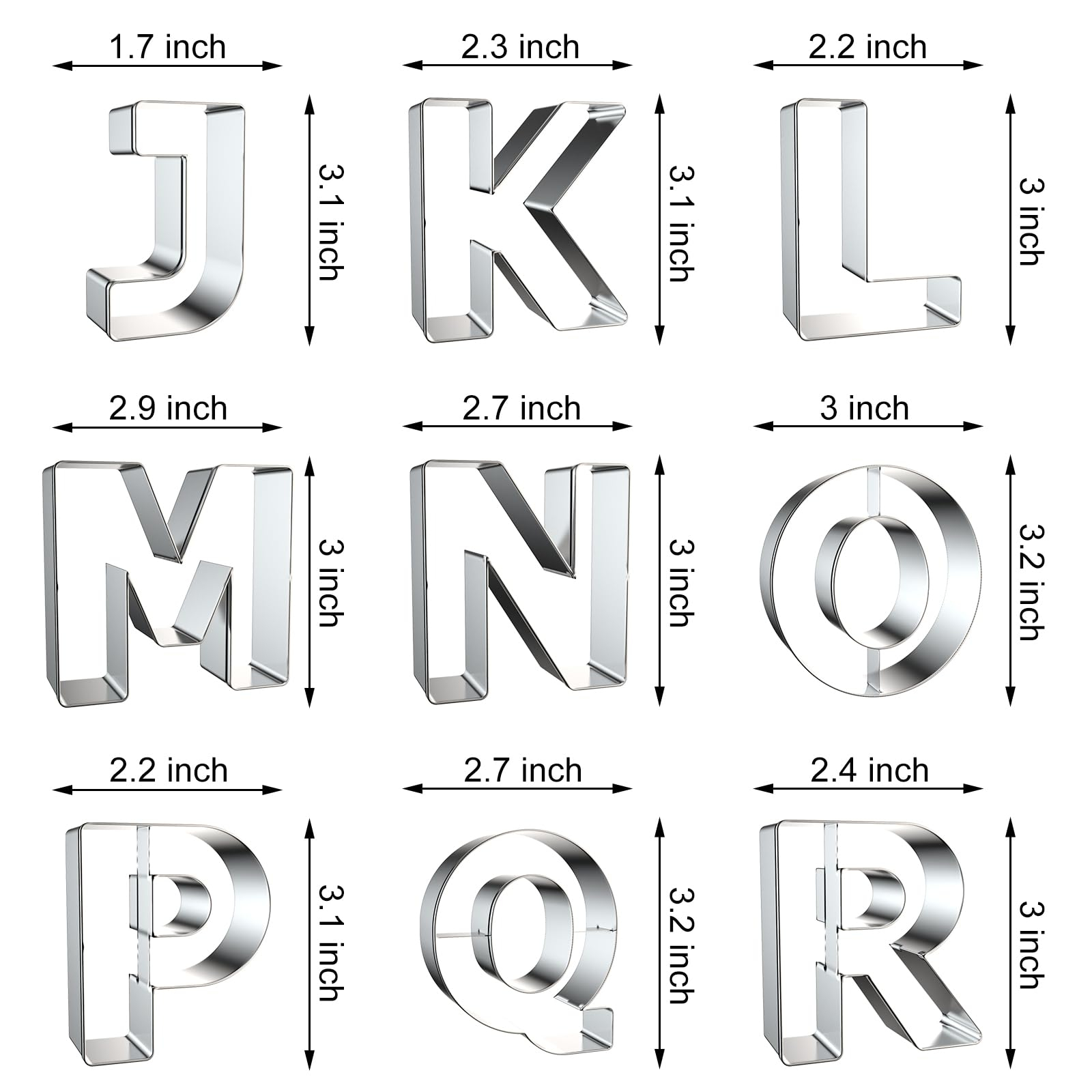 Letter Cookie Cutters Shapes - - Cookies Pack 评论和价格