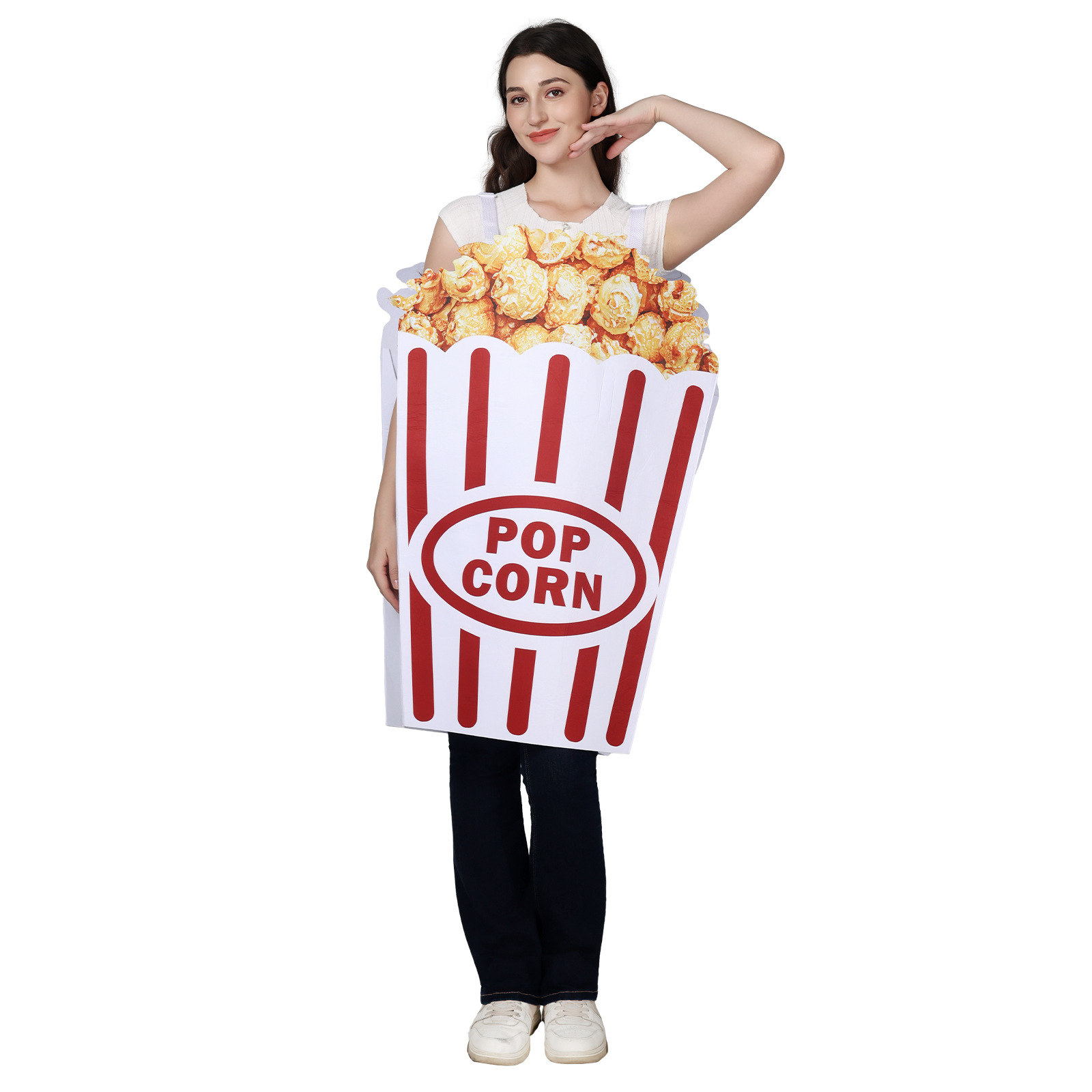 Adult Popcorn Box Costume Funn - Popcorn 评论和价格